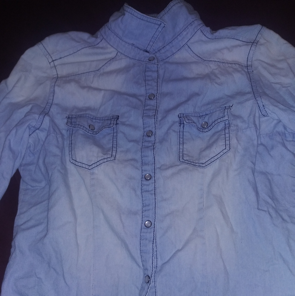 Blue button down
